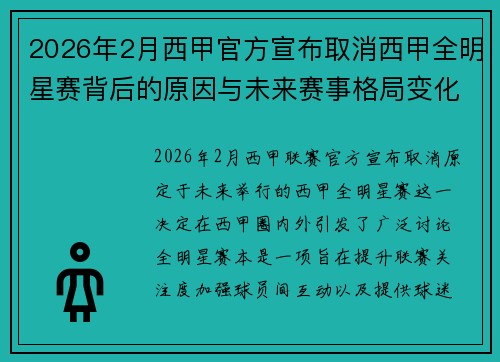 2026年2月西甲官方宣布取消西甲全明星赛背后的原因与未来赛事格局变化解析
